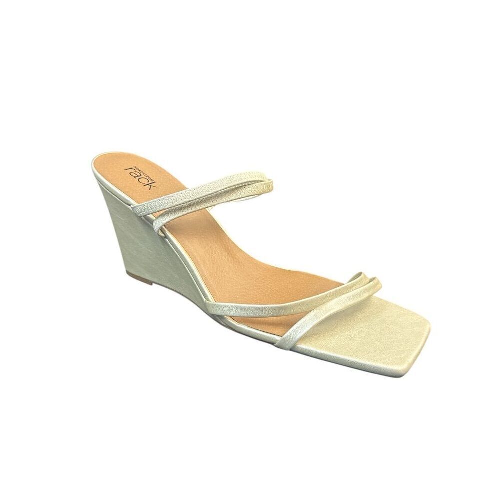 Nordstrom Rack Women's Beige  Square Toe Mule Sandals Size 13